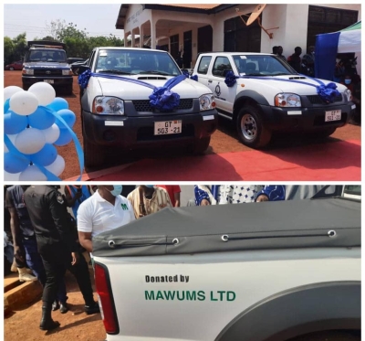 Mawums Limited donated Two Nissan Pick-Up to Salaga Divisional Police Command